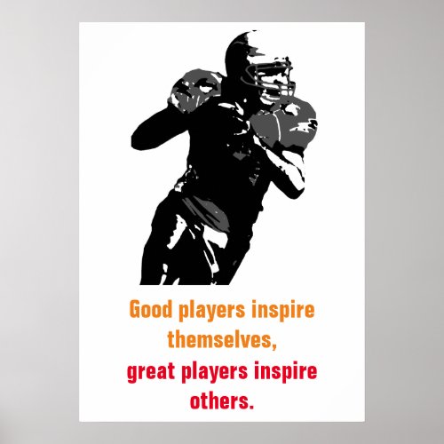 Inspirational Football Unique Artwork Poster