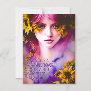 Inspirational friendship poem personalize postcard