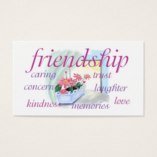 Inspirational Friendship Wallet Size Card Business Card Templates