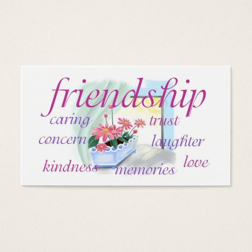 Customizable Inspirational Friendship Wallet Size Card Business Card Templates