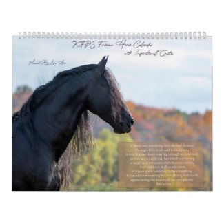 Inspirational Friesian Horse Calendar