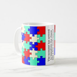 Inspirational Fun, Colorful Jigsaw Puzzle Pieces