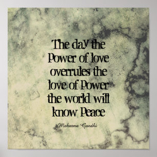 inspirational Gandhi peace quote typography poster