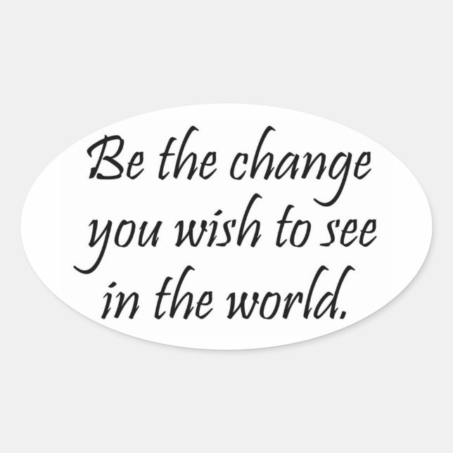 Inspirational Gandhi quote stickers bulk discount (Front)