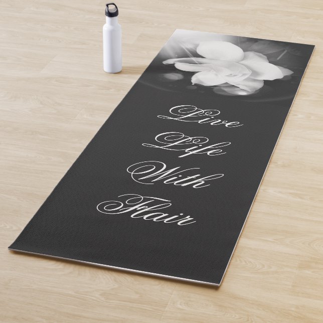 Inspirational Gardenia Floral Yoga Mat (In Situ)