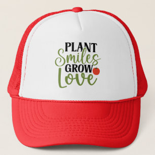Inspirational gardening word art  trucker hat