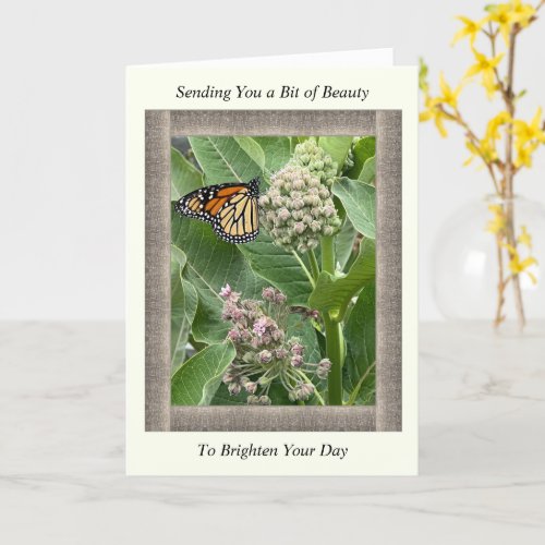 Inspirational Get Well Card with Monarch Butterfly