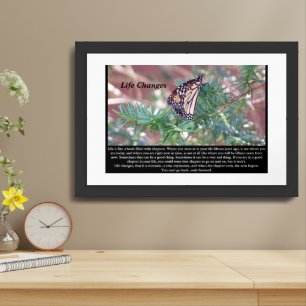 Inspirational Gifts Life Changes Framed Art
