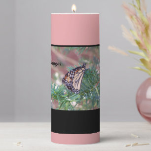 Inspirational Gifts Life Changes Pillar Candle