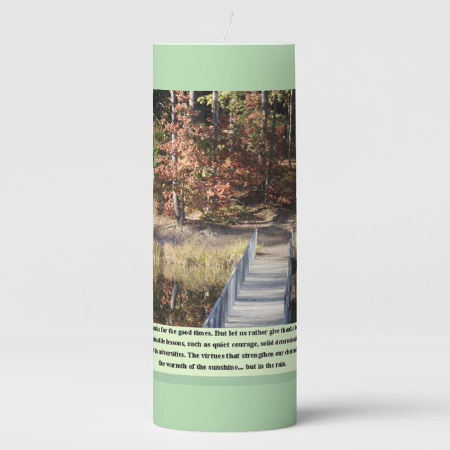 Inspirational Gifts Quiet Courage Pillar Candle (Front)