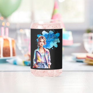 Inspirational Girl Graphic Can Glass
