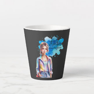 Inspirational Girl Graphic Latte Mug