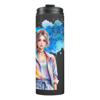 Inspirational Girl Graphic Thermal Tumbler
