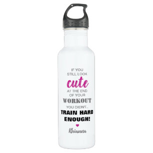 Inspirational Girly Quote & Name Stainless Steel Water Bottle