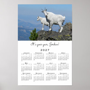 Inspirational Goat Photo Template 2027 Calendar Poster