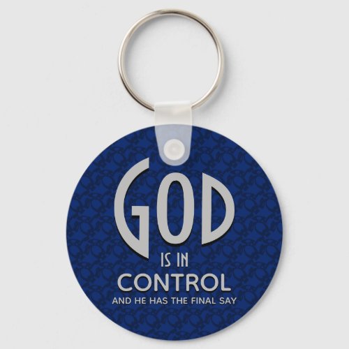 Inspirational GOD IS IN CONTROL Christian Keychain