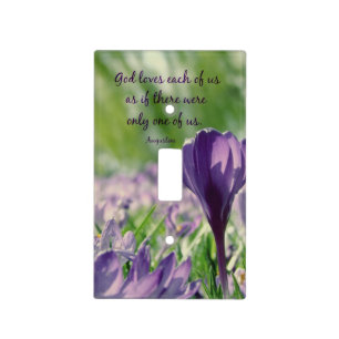 Inspirational God Loves Each of Us Quote Light Switch Cover