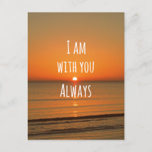 Inspirational God Quote: Bible Verse I am With You Postcard