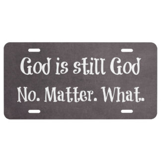 Inspirational God Quote License Plate