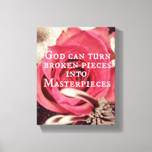 Inspirational God Quote Masterpiece Canvas Print