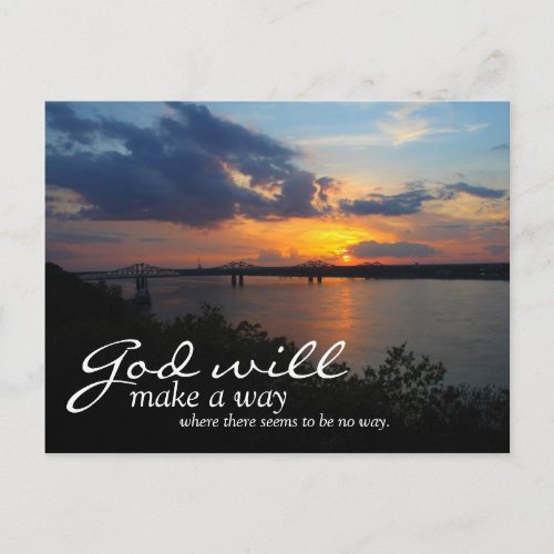 Inspirational God Will Make A Way Postcard