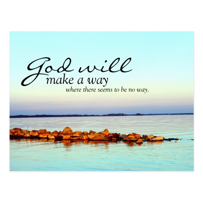 Inspirational God Will Make A WayPostcard