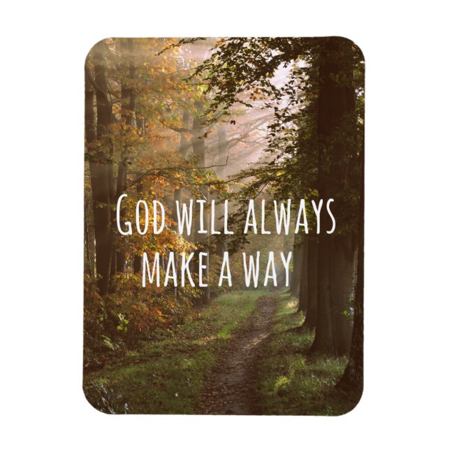 Inspirational God will make a Way Quote Magnet (Vertical)