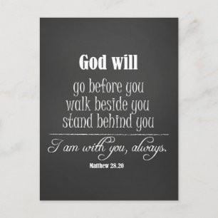 Inspirational God Will Quote with Bible Verse Postcard