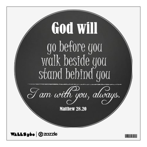 Inspirational God Will Quote with Bible Verse Wall Decal