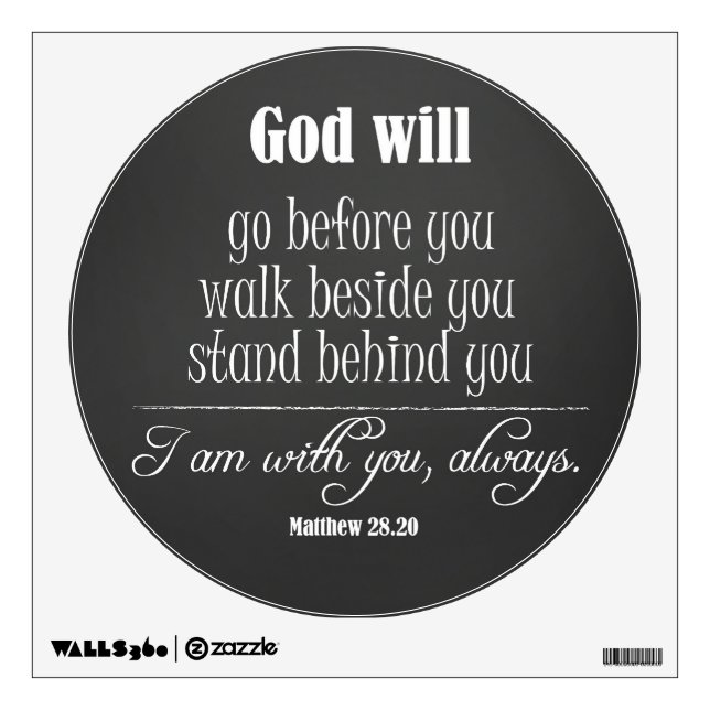 Inspirational God Will Quote with Bible Verse Wall Decal (Front)