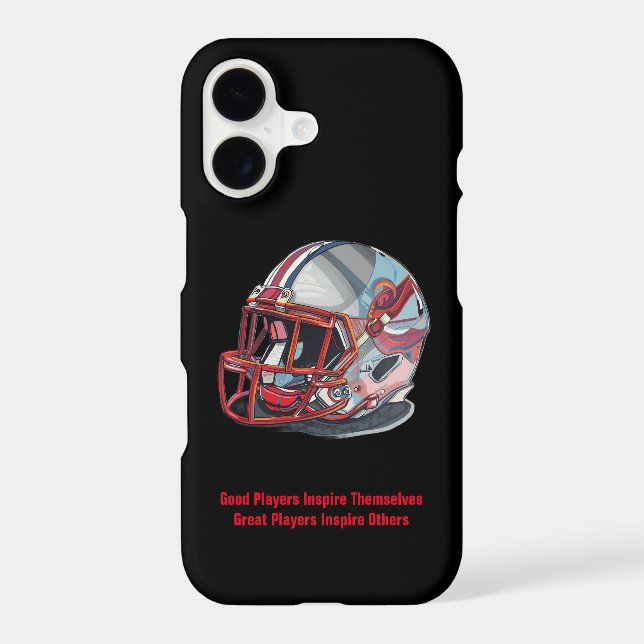 Inspirational Good Players Pop Art Football Helmet Case-Mate iPhone Case (Back)