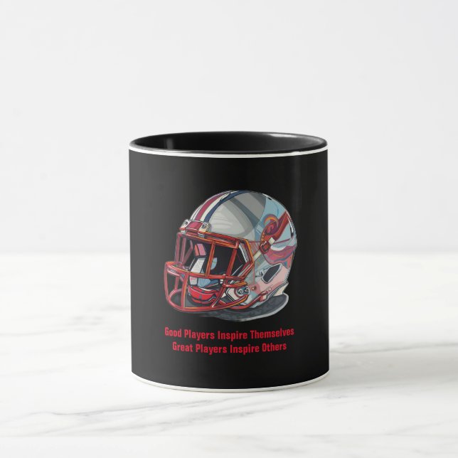 Inspirational Good Players Pop Art Football Helmet Mug (Center)