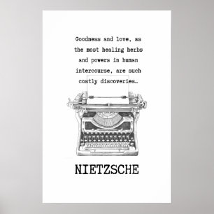 Inspirational Goodness and Love quote NIETZSCHE Poster