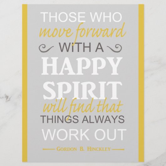 inspirational gordon b hinckley lds quote (Front)