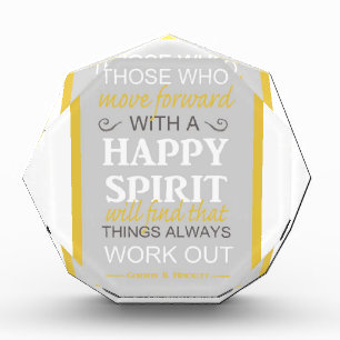 inspirational gordon b hinckley lds quote acrylic award