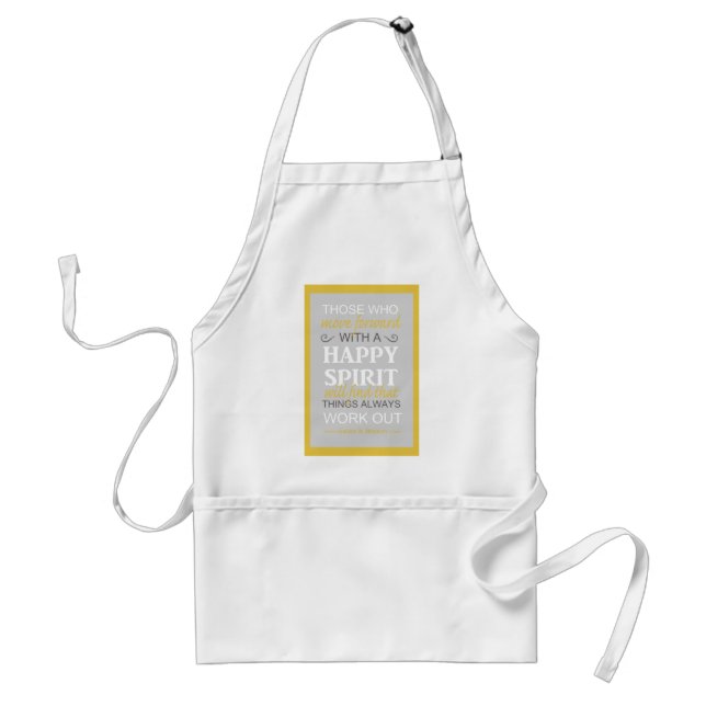 inspirational gordon b hinckley lds quote adult apron (Front)