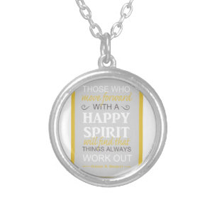inspirational gordon b hinckley lds quote silver plated necklace