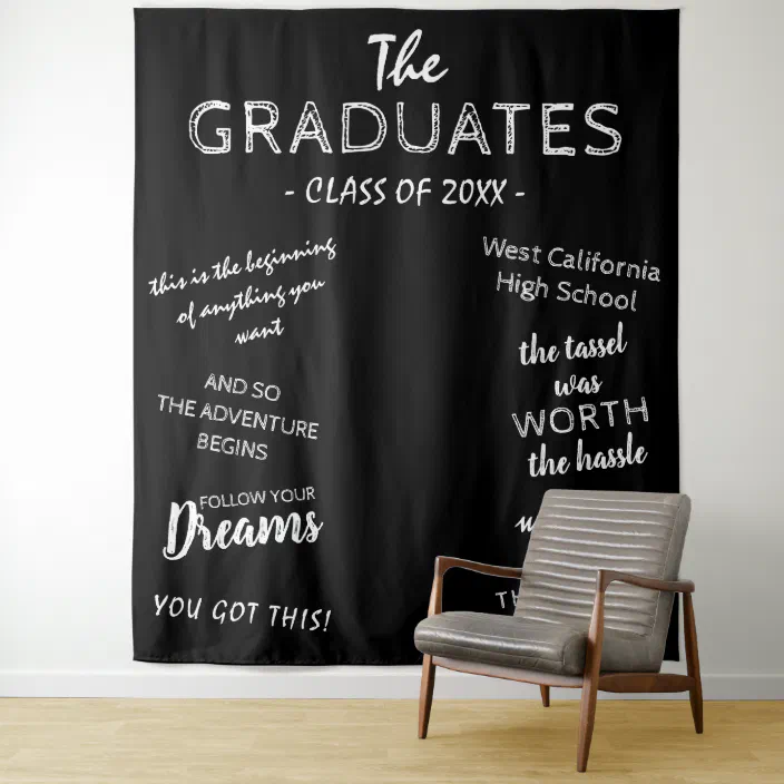 Inspirational Graduation Party Photo Backdrop Zazzle Com Inspirational Graduation Party Photo Backdrop Zazzle Com