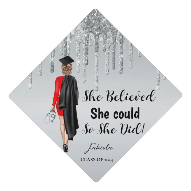Inspirational Graduation Quotes Nurse  Graduate Cap Topper (Front)