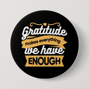 Inspirational Gratitude Typography Quotes Button