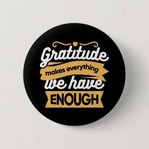 Inspirational Gratitude Typography Quotes Button