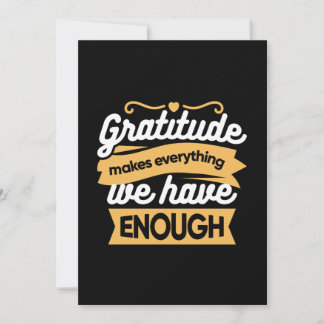 Inspirational Gratitude Typography Quotes Holiday Card