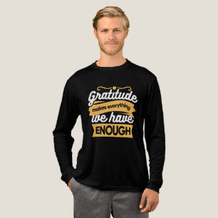 Inspirational Gratitude Typography Quotes Tri-Blend Shirt