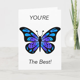 Inspirational Greeting Card, You're The Best! Letterpress Thank You Card