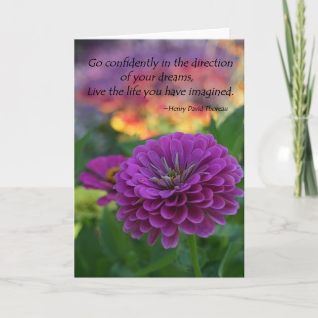 Inspirational greeting cards colorful flowers gift (Front)