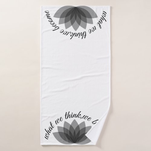 Inspirational Gym Yoga Lotus Bath Towel