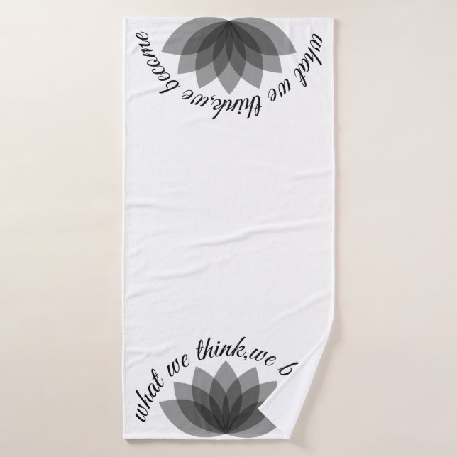 Inspirational Gym Yoga Lotus Bath Towel (Bath Towel)