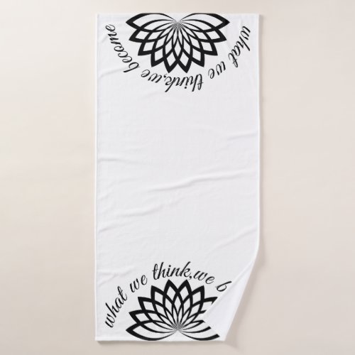 Inspirational Gym Yoga Lotus Bath Towel