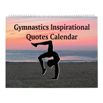 Inspirational Gymnastics Calendar by MySportsStar at Zazzle