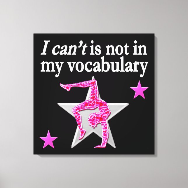 INSPIRATIONAL GYMNASTICS DESIGN CANVAS PRINT (Front)